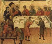 Duccio di Buoninsegna The marriage Feast at Cana oil painting picture wholesale